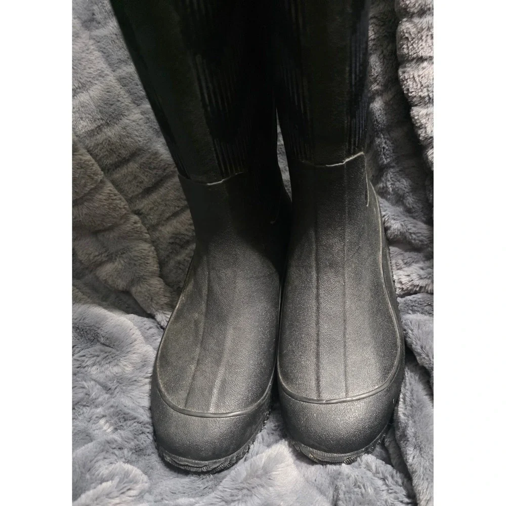 Muck Boot Company Hale Womens Size 7 Black Chevron Waterproof Rain Boots Tall